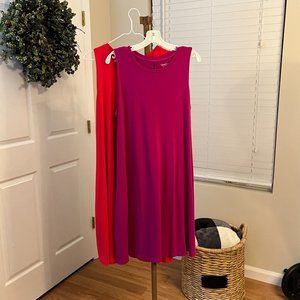 BUNDLE OF 2 - KNIT SWING DRESSES WITH POCKETS